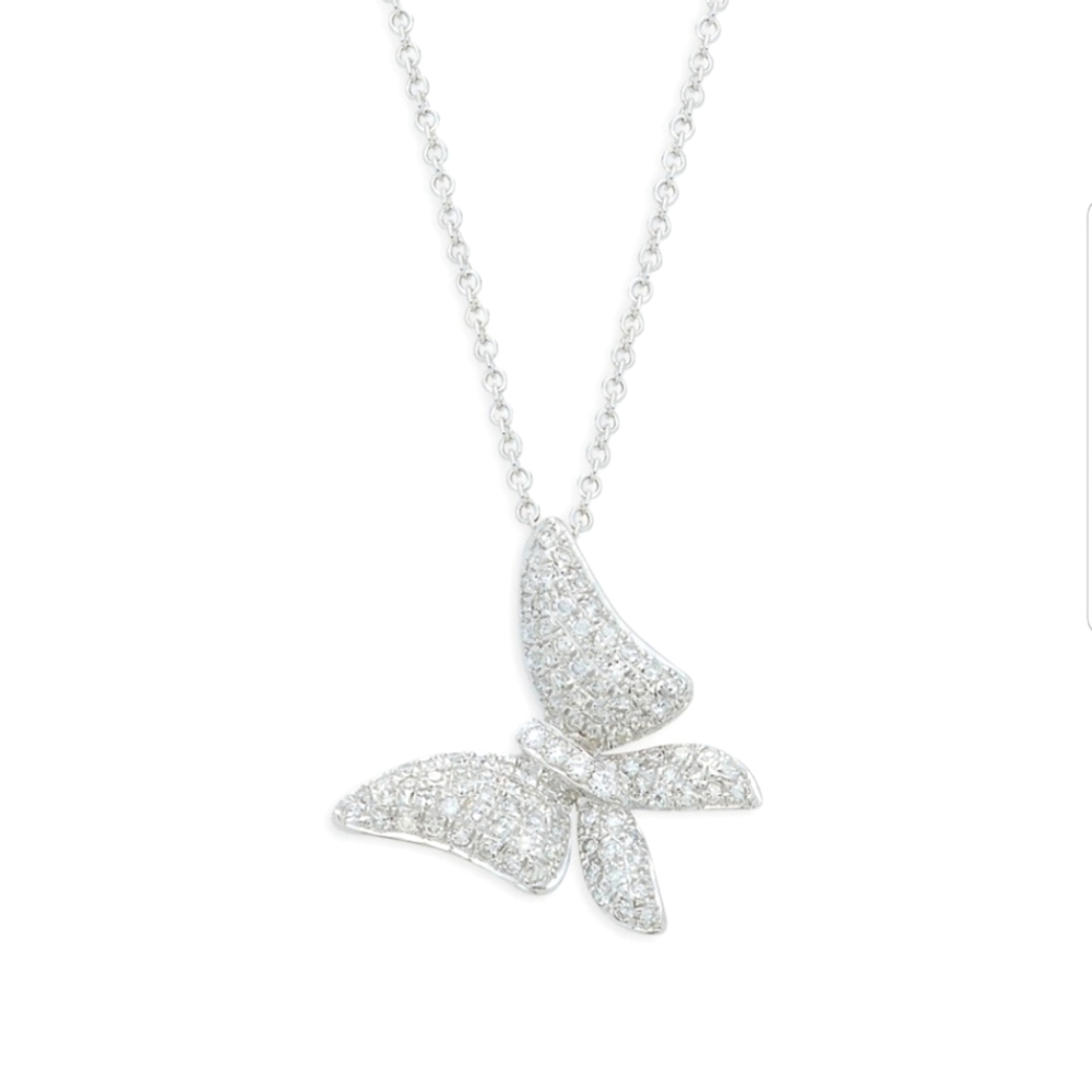 NWT Effy Diamond 14k Butterfly necklace